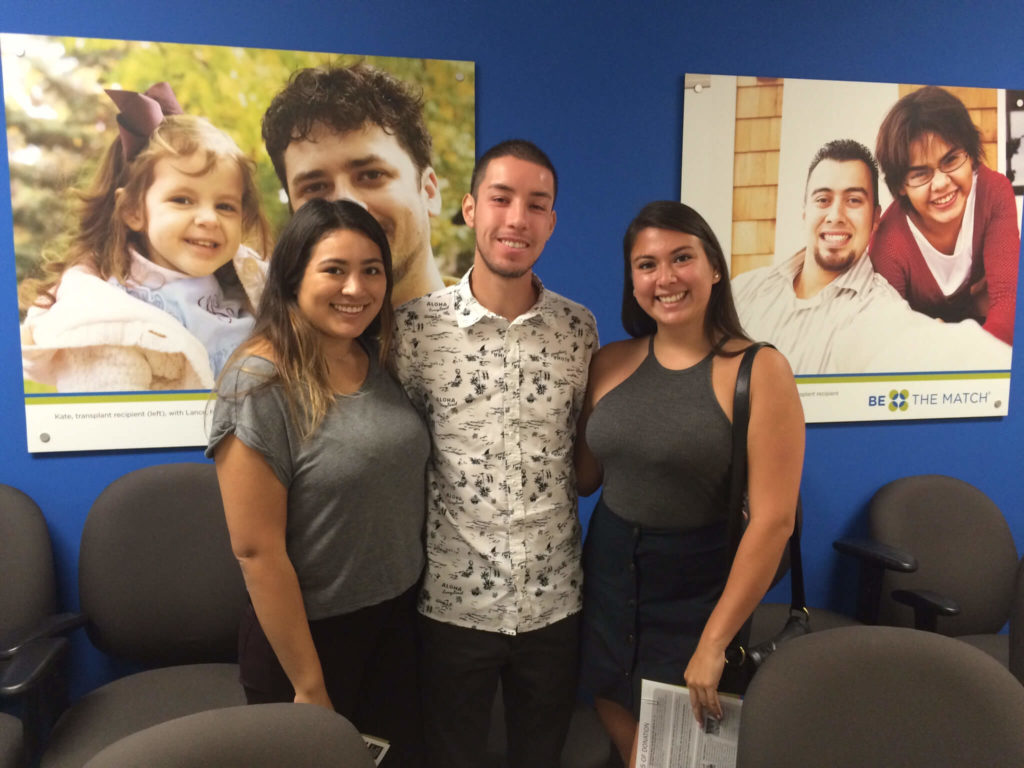 My sister Natalia and friend Andrea getting on the marrow donor registry at Be The Match.
